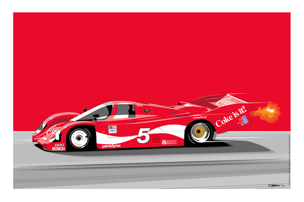Porsche 962 "Coke" Poster 12x18