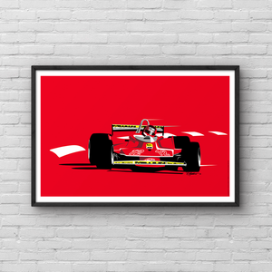 Ferrari 312 T4 “Villeneuve Slideways” Poster