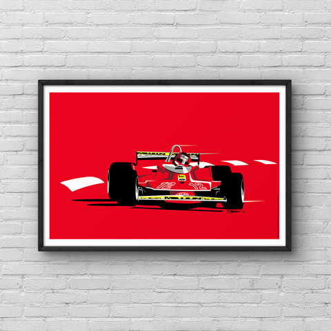 Ferrari 312 T4 “Villeneuve Slideways” Poster
