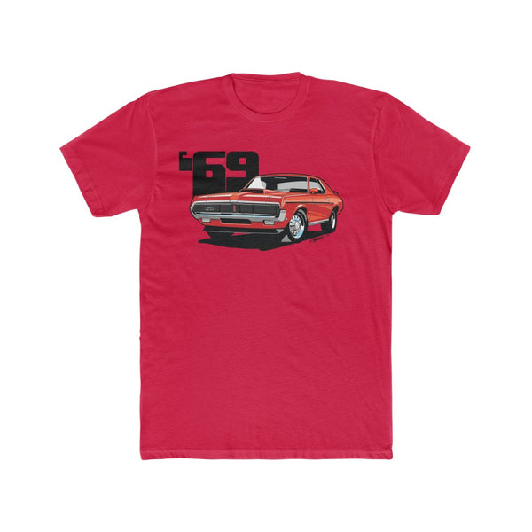 1969 Mercury Cougar Eliminator Orange Men's Cotton Crew Tee