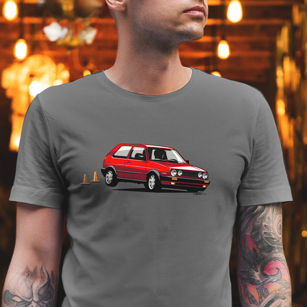 VW GTI "Wheels Up" T-Shirt - Red
